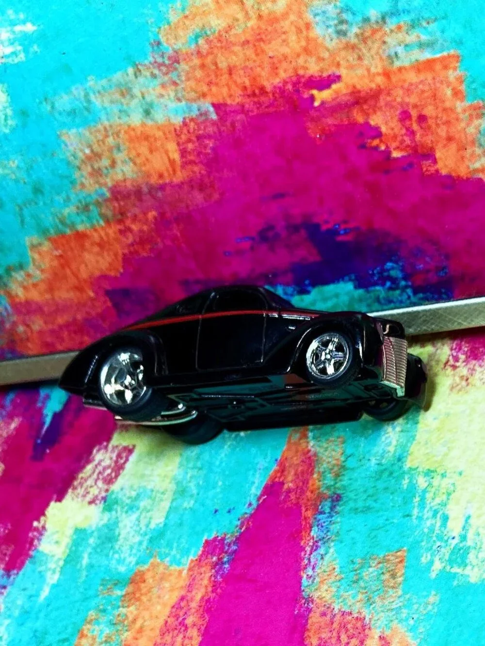 TOY CAR COLLECTIBLE - '40 FORD COUPE HOT ROD SCALE 1/64 CHROME RIMS